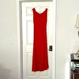 Red Calvin Klein maxi dress